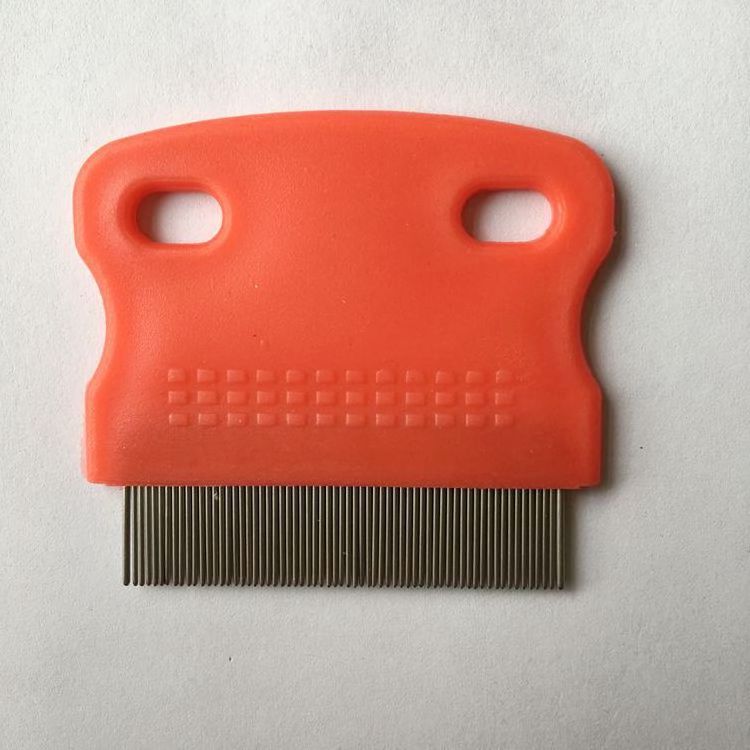 Pet dogs cats remove the flea comb straight row dense feet clean flea beauty comb puppies lice comb