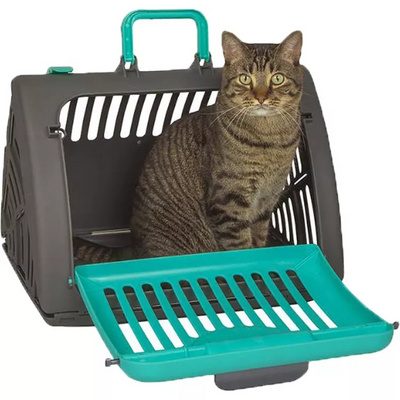 High Quality Cat Dog Cage Breathable Triangular Plastic Travel Pet Heavy Duty Dog Kennel House Outdoor Cage