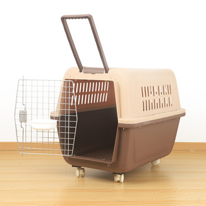 PAKEWAY durable portable pet cat box house colorful pet travel carrier plastic pet cages carriers