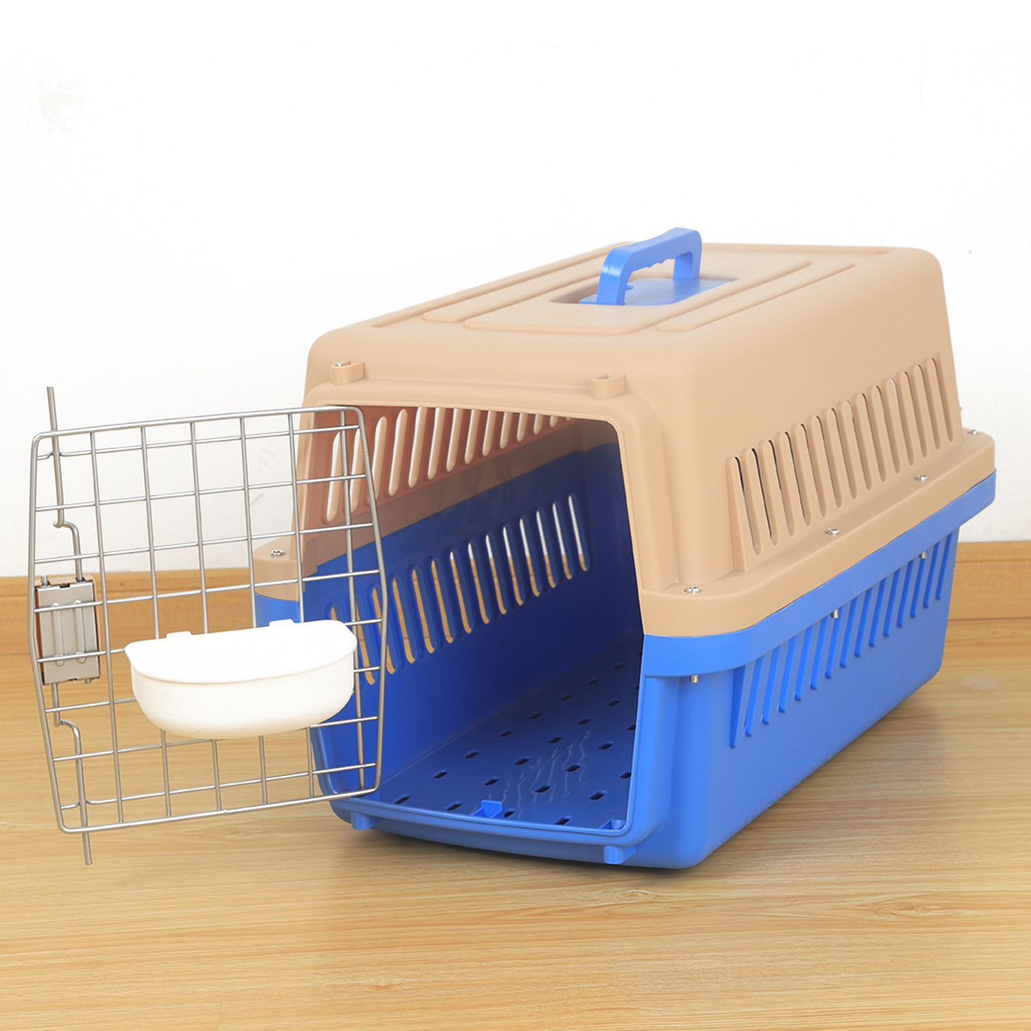 PAKEWAY durable portable pet cat box house colorful pet travel carrier plastic pet cages carriers