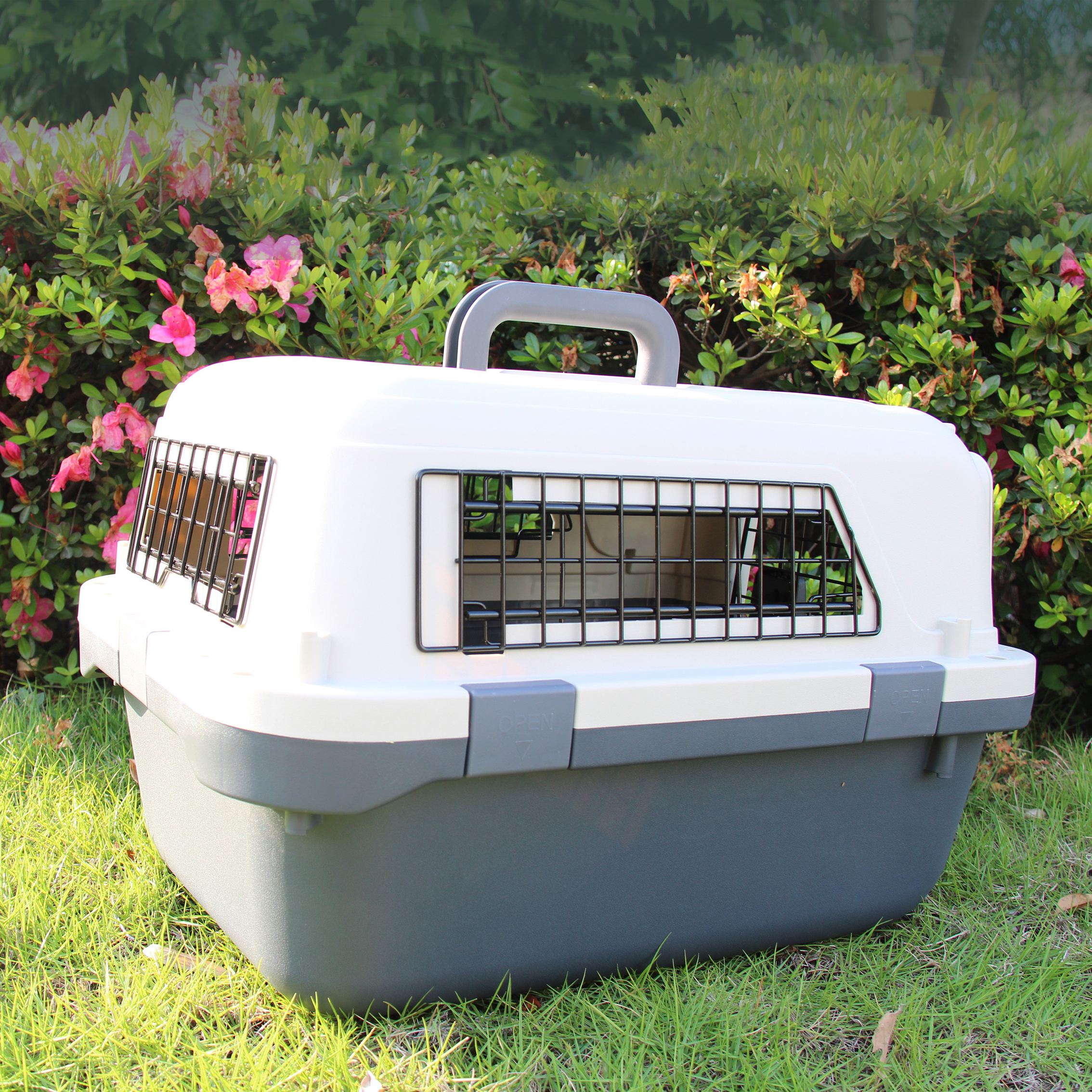 PAKEWAY Cat carrier with Sunroof Breathable portable air carrier Portable travel pet carrier