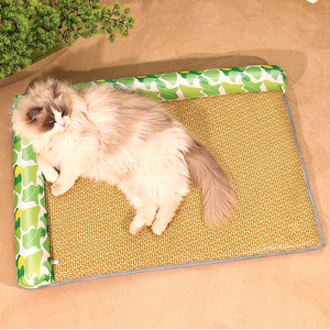 Pet Supplies L-shaped pet Rattan mat Woven dog beds nest Summer supplies cat ice mat Cat house