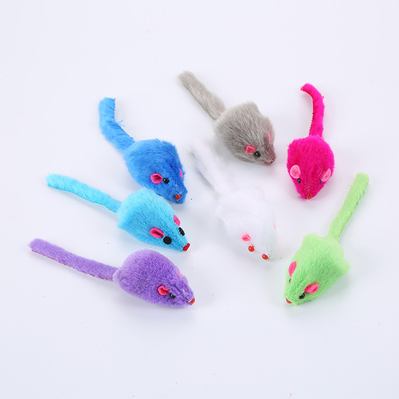 Cat Interactive Toy Color Plush Mouse Little Mouse Pet Supplies Cat Toy Set Trade Assurance BSCI for Cats Sustainable Colorful