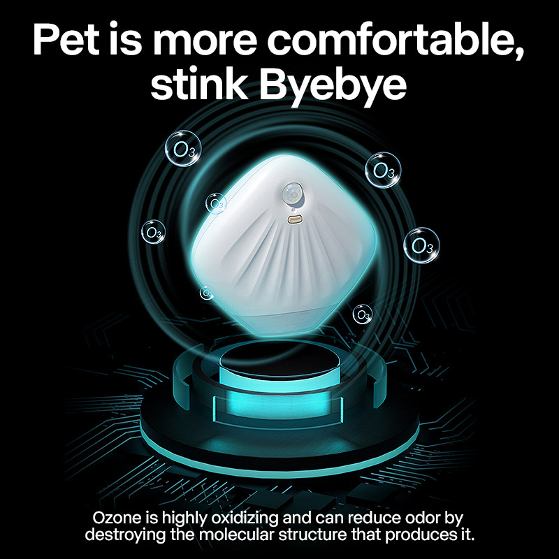 Pakeway 2023 Smart Pet Smell Deodorizer rechargeable automatic Odor Eliminator air purifier for home