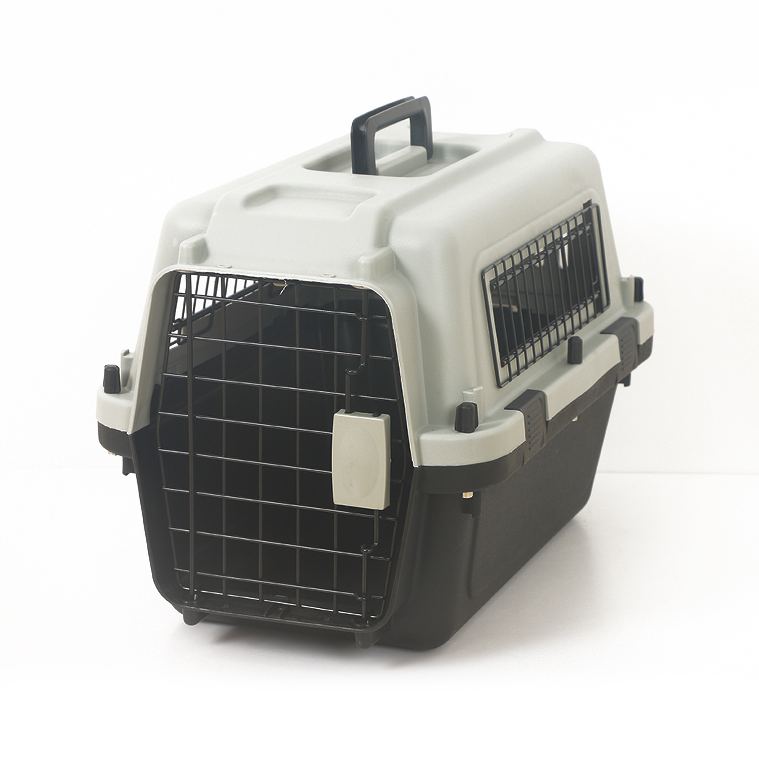 Pet Air Carrier Pet Cage Cat Bag Portable Travel Space Capsule Small Dog Car Air Carrier Carton Plastic BSCI Print Grey 2pcs 2kg