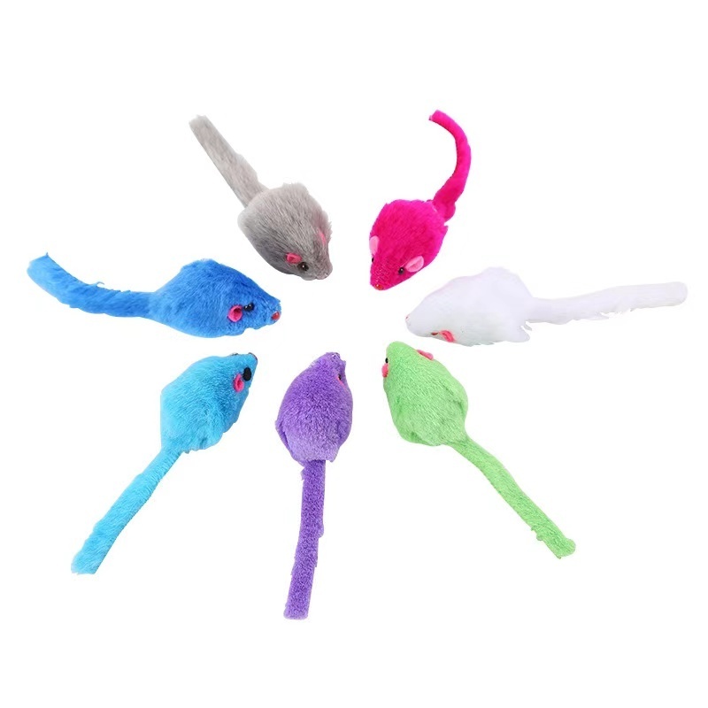 Cat Interactive Toy Color Plush Mouse Little Mouse Pet Supplies Cat Toy Set Trade Assurance BSCI for Cats Sustainable Colorful