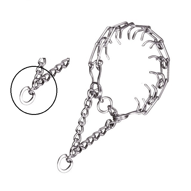 Pet Product Steel Swivel Spike Dog Chain Training Adjustable Prong Collar