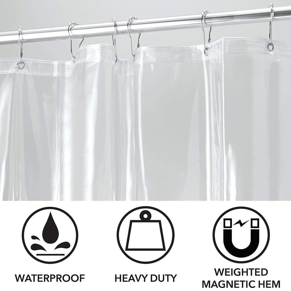 Clear white frost PEVA Waterproof Anti-bacterial shower curtain liner