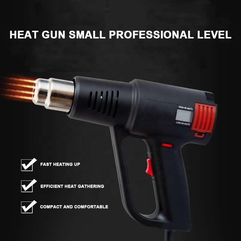 PEXCRAFT Heat Gun 2000W Variable Temperature Digital Display Hot Air Gun for Shrink Wrap