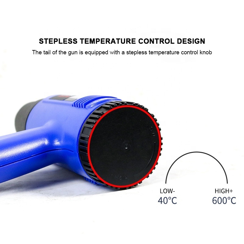 PEXCRAFT Hot Air Gun 1800W Adjustable Temperature Digital Display Heat Gun for Shrink Wrap