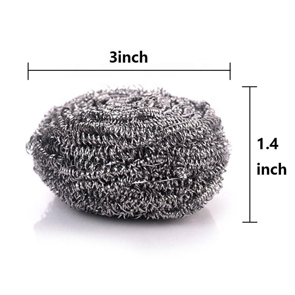 Stainless Steel Wool Scourer Metal Scrubber Pad for Tough Kitchen Cleaning