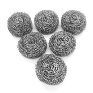 Stainless Steel Wool Scourer Metal Scrubber Pad for Tough Kitchen Cleaning