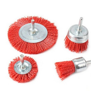 PEX Deburring Nylon Brush Handle Cleaning Rotary Brush Nylon Wheel Cleaning Brushes With Shaft