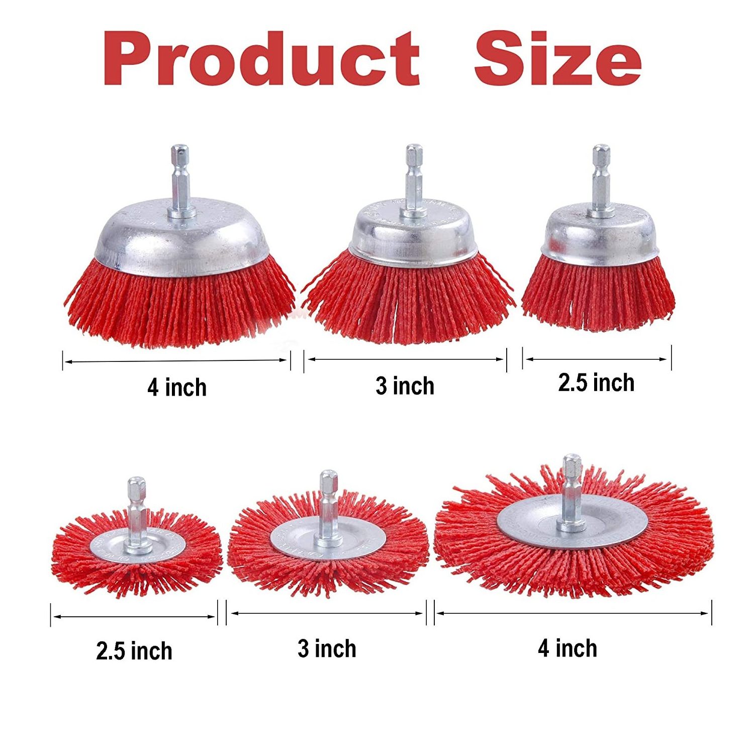 PEXCRAFT High Quality Stainless Steel Wire Strip Brush Paint Nylon Bristle Brushes Nylon Brush Filament