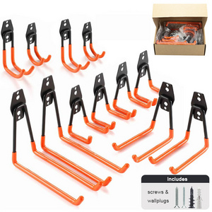 PEXCRAFT 17pcs Garage Hooks Heavy Duty Wall Mount Hooks for Garden Tool The Tool Storage for Ladder