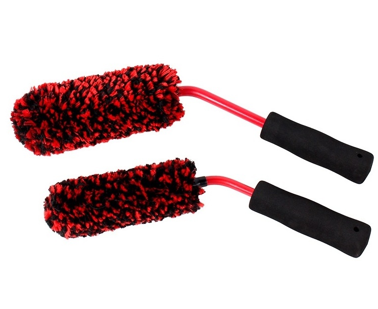 PEX Microfiber Wheel Rim Hub Detailing Brush For Auto Car Detailing Wheel Brushes With PP Handle