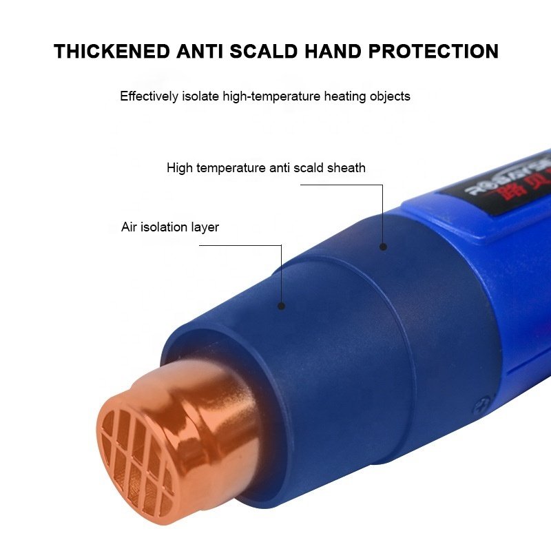 PEXCRAFT Hot Air Gun 1800W Adjustable Temperature Digital Display Heat Gun for Shrink Wrap