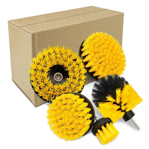 PEX Factory  5pcs Yellow Auto Washing Detailing Brush Drill Clean Brush Set Car Cleaning Tools Kit