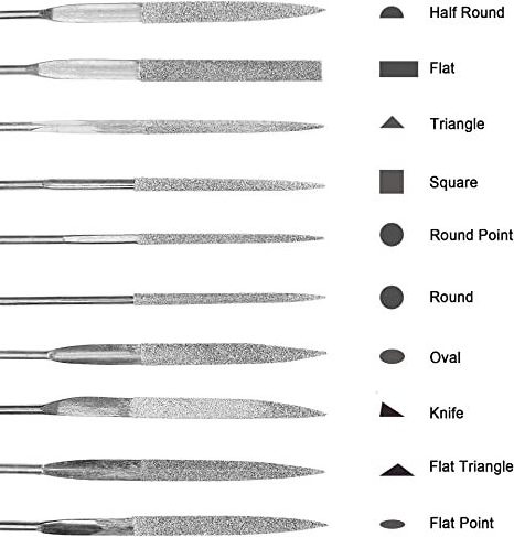 PEXCRAFT Abrasive Electroplated  Diamond Coated Files Knife Edge Files Flat Grinding File