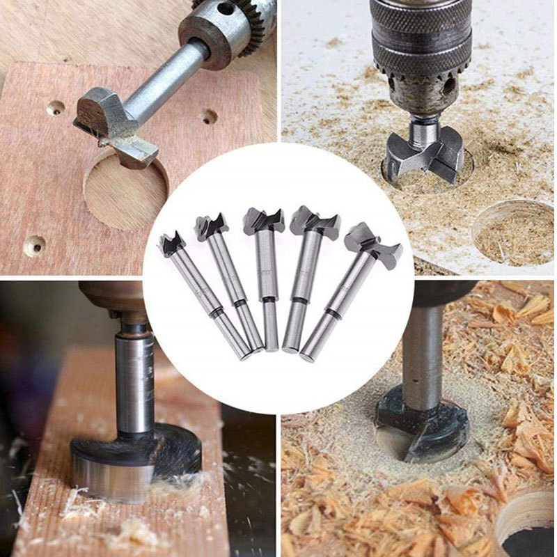 Woodworking Tools Hole Saw Cutter Drilling Set Tungsten Carbide Cutting Edges Size 15-60mm Wood Forstner Drill Bit