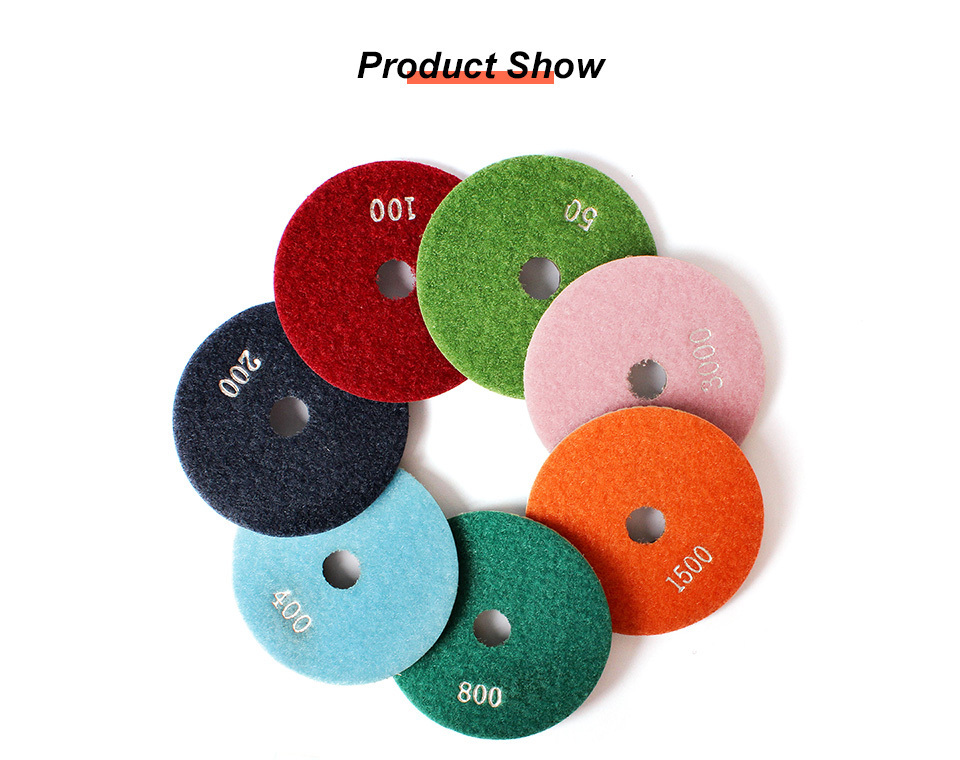 Diamond Polishing Pad Flexible Grinding Discs For Granite Quartz Artificial Stone Concrete Marble 100mm Polish Wheel