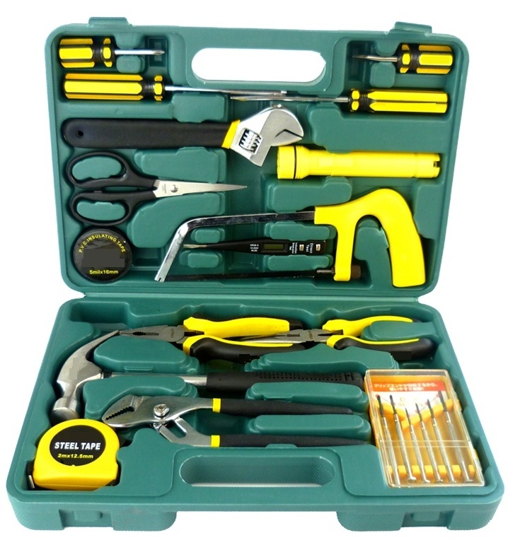 MINI hand tool kit set box 22pcs Multifunction tools with combination plier and scissors tool sets