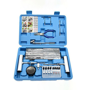 74Pcs Universal Automotive Wheel Tire Puncture Repair Kit Bike Motorcycle Truck Tires Plug Repair Kit Car Tire Repair Tools Kit