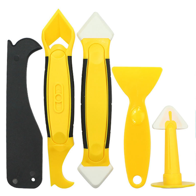 4PCS Silicone Sealant Grout Caulking Finishing Tool Set Glass Glue Angle Scraper for Kitchen Bathroom Tile Sealant Sealing