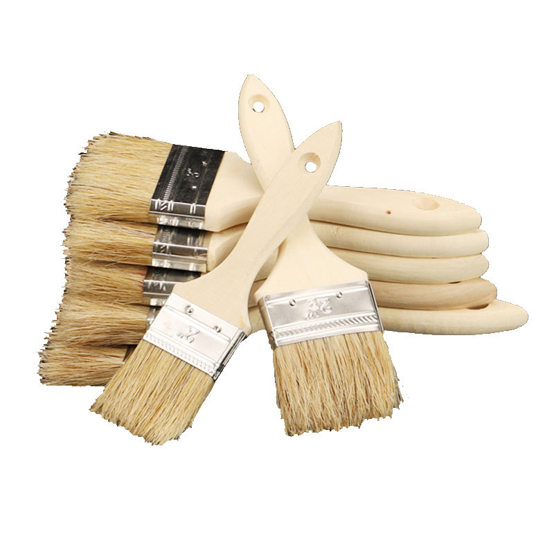 Professional Hand Tools Natural Bristle and Wood Handle Wall Edge Paint Brush Cleaner Cleaning Brushes Paint Brushes