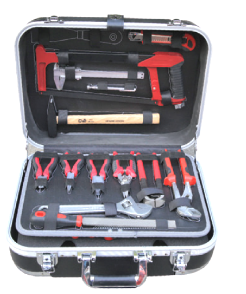 128PC chrome vanadium tool box ABS Aluminum case tool set All CR-V mechanical tools professional