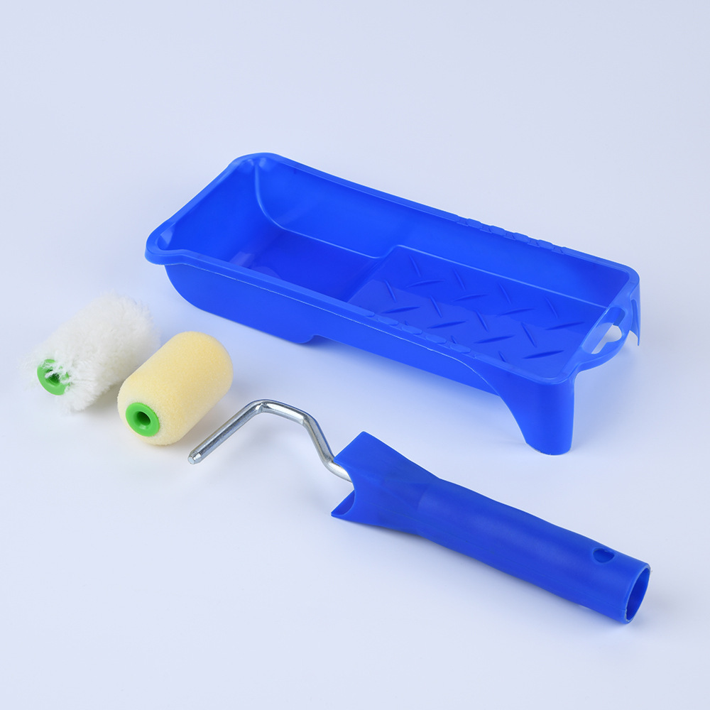 Mini Paint Roller Painting Decorating Trim Kit 2 inch Small Wall Paint Roller Kit Edger Roller Brush Tray Set