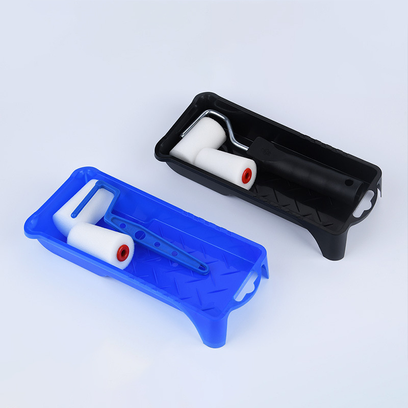 Mini Paint Roller Painting Decorating Trim Kit 2 inch Small Wall Paint Roller Kit Edger Roller Brush Tray Set