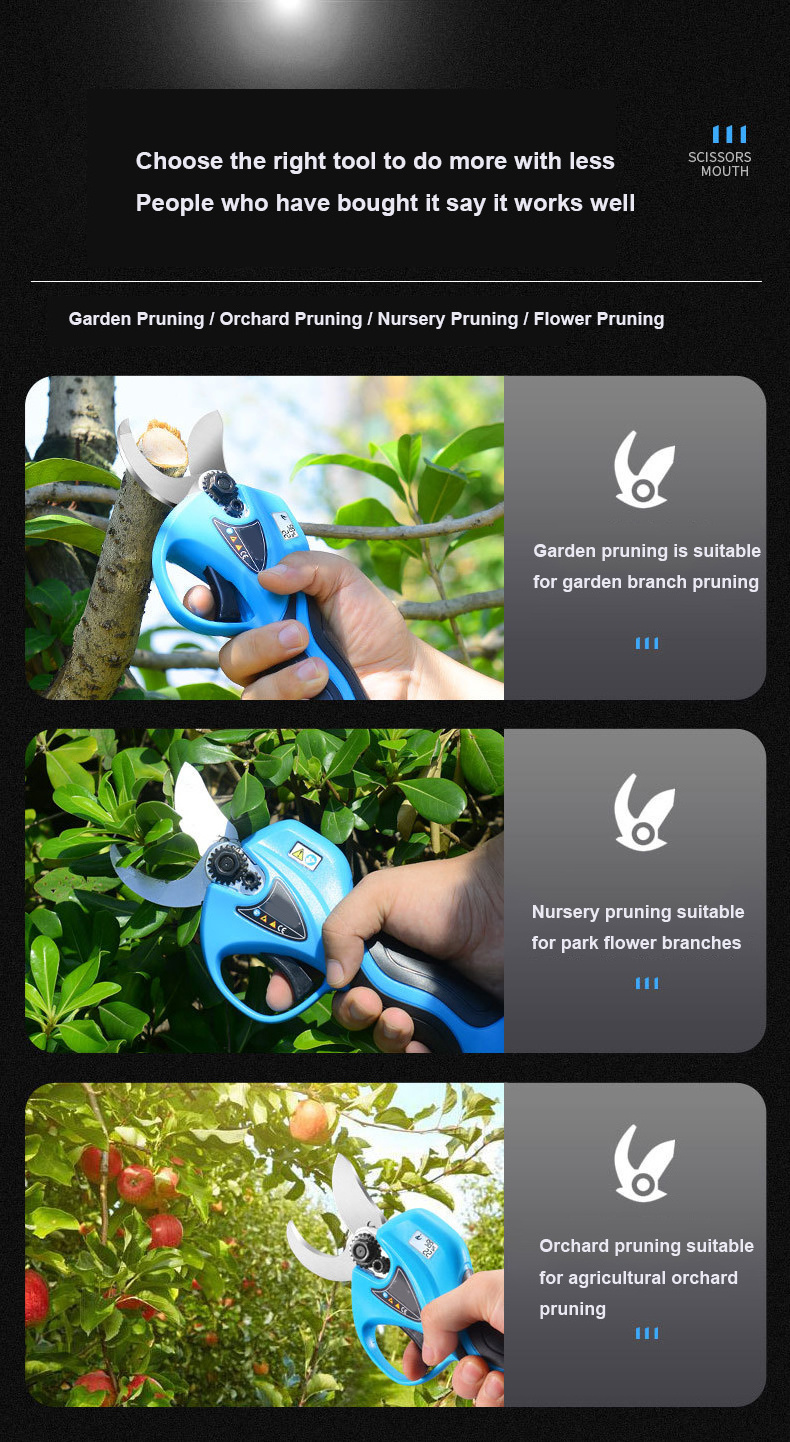 Cordless Pruner Garden Pruning Shears Bonsai Pruning Scissors Electric Scissors Pruner Pruning Shears