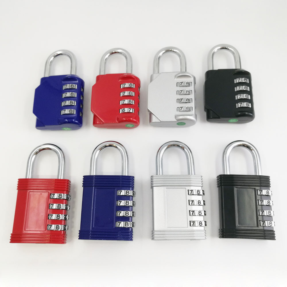 Large 4-Digit Mechanical Zinc Alloy Code Lock Gym Outdoor Warehouse Door Moisture-Proof and Rust-Proof Padlock