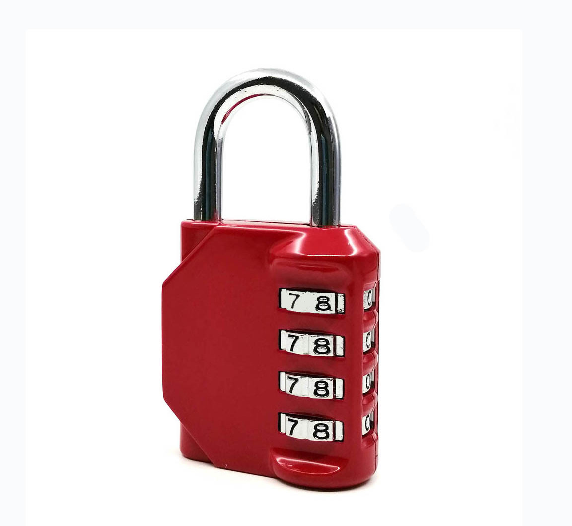 Large 4-Digit Mechanical Zinc Alloy Code Lock Gym Outdoor Warehouse Door Moisture-Proof and Rust-Proof Padlock