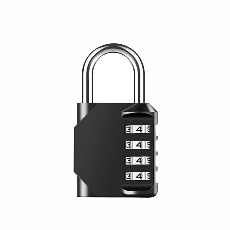 Large 4-Digit Mechanical Zinc Alloy Code Lock Gym Outdoor Warehouse Door Moisture-Proof and Rust-Proof Padlock