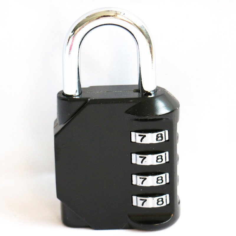 Large 4-Digit Mechanical Zinc Alloy Code Lock Gym Outdoor Warehouse Door Moisture-Proof and Rust-Proof Padlock