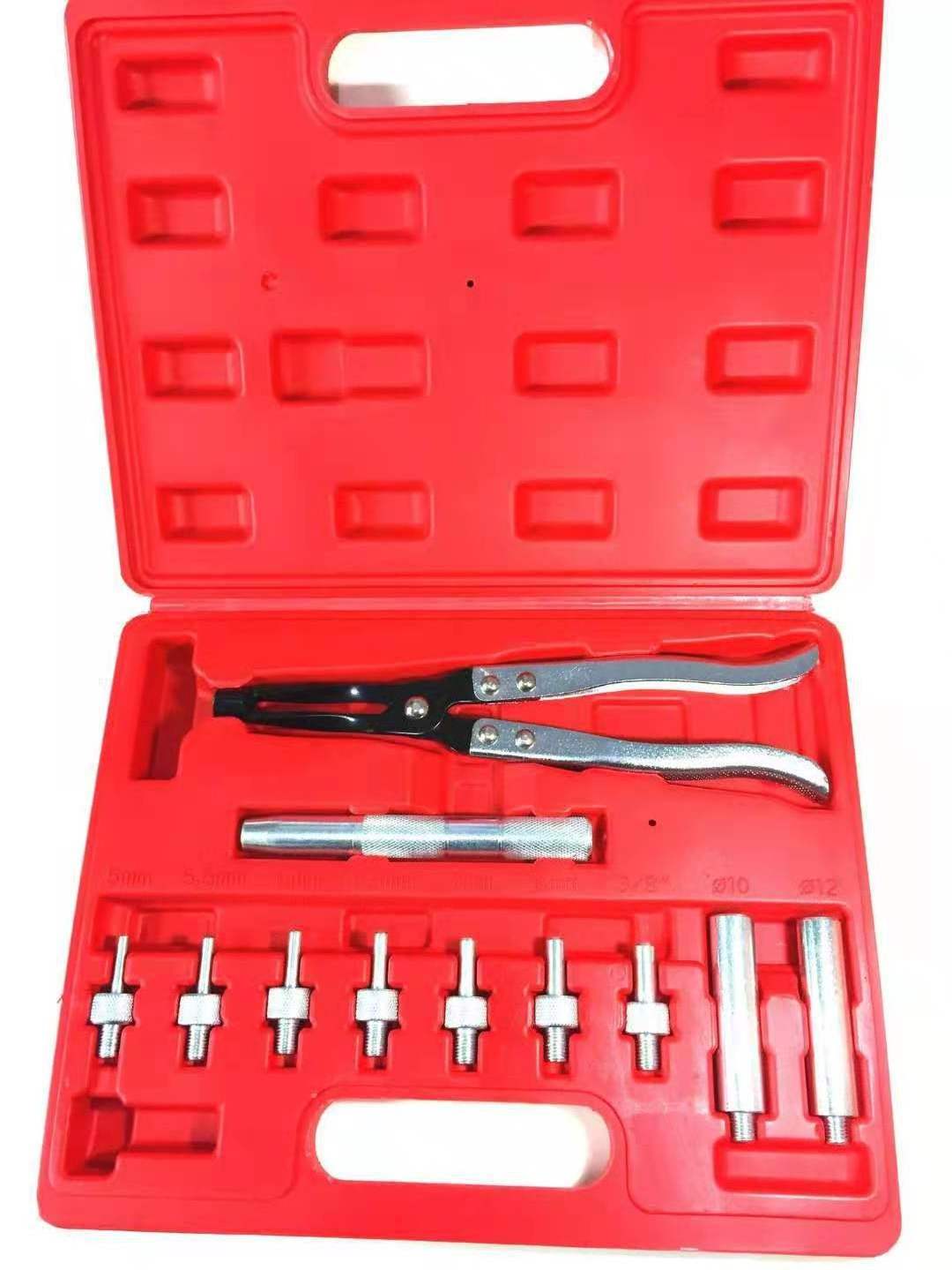 15PCS Engine Oil Filler Set Automobile Engine Tool Valve Stem Seal Pliers Removal Tool