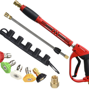 Tool Daily Deluxe Pressure Washer Gun, with Replacement Wand Extension, 5 Nozzle Tips, M22 Fitting, 40 Inch, 5000 PSI