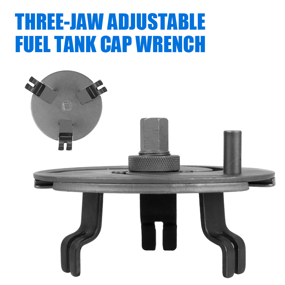 3 Jaws Adjustable Fuel Tank Lid Wrench Removable Device Special Tools For Removing Oil Cover Steam Pump Cover Spanner