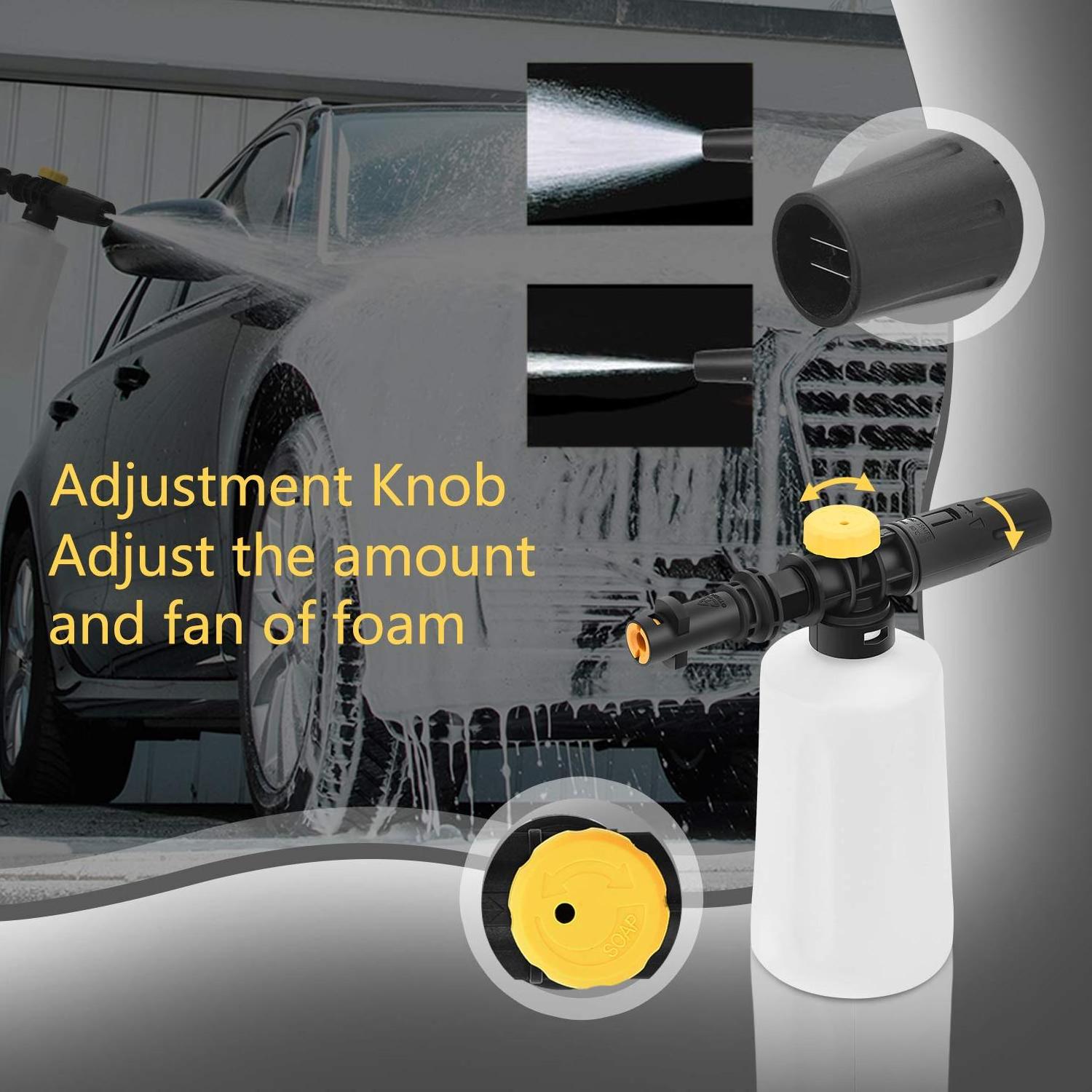 Adjustable high-quality snow foam gun kits made of plastic are compatible with pressure washers