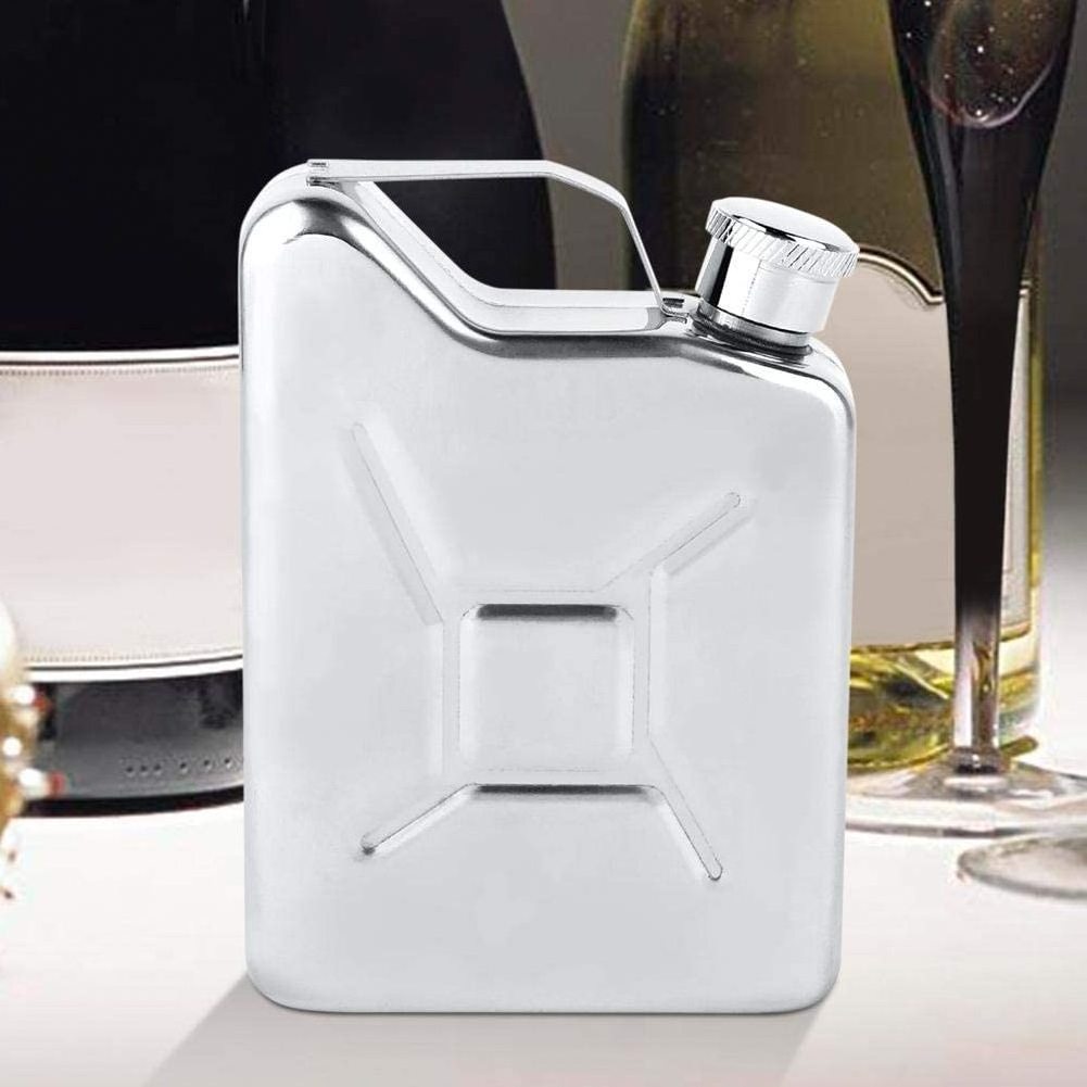 5oz Stainless Steel Jerry Can Hip Flask, 5 Ounce Oil Jerry Can Shape Liquor Hip Flask