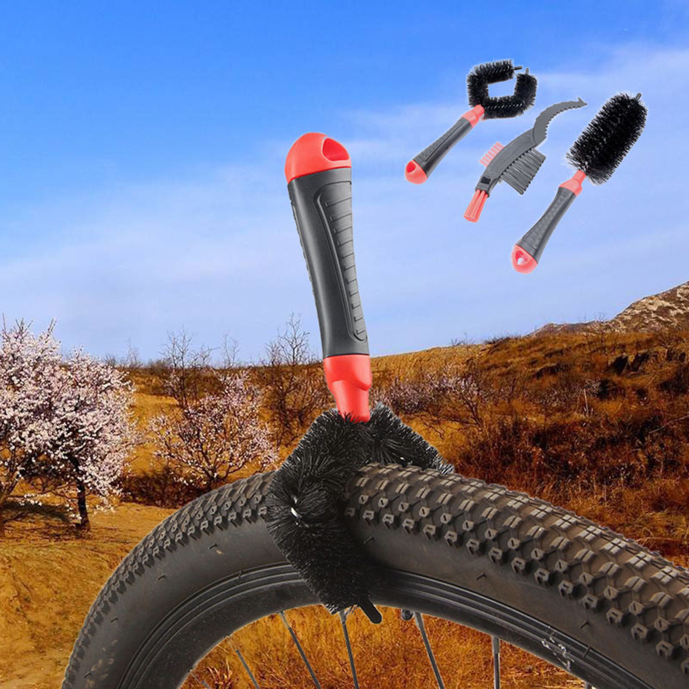 Bicycle Cleaning Brush Bike Chain Tyre Wheel Wash Cleaner Set Bicycle Cleaning Kit