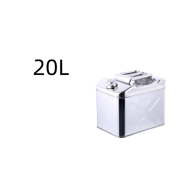 Square 304 Stainless Steel Jerry Can, 10L 20L 30L 40L Oil Barrel Diesel Barrel Refueling Kettle Special Barrel Spare Fuel Tank