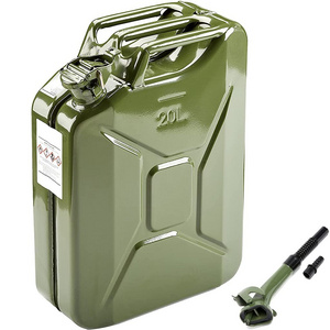 20 Liter 5 Gallon Metal Jerry Can with Fuel Can and Spout System Portable Cold-Rolled Plate Gasoline Oil Fuel Tank Jerry Can