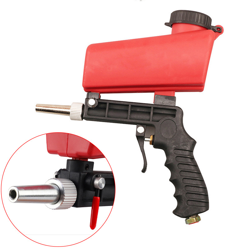 Adjustable Sandblasting Gun 90psi Portable Sand Blaster Sand Blasting Machine Gravity Small Handheld Pneumatic Blasting Gun