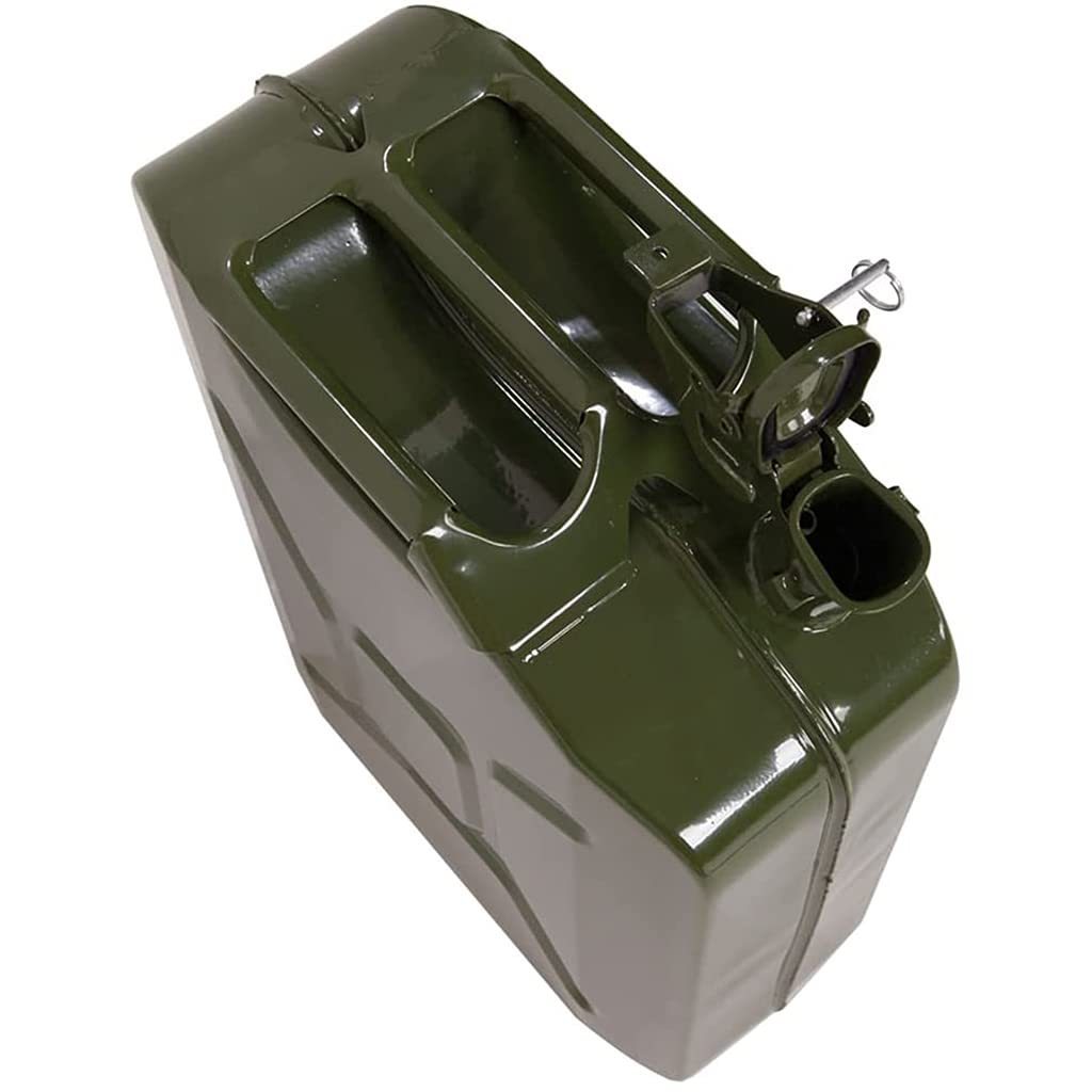 20 Liter 5 Gallon Metal Jerry Can with Fuel Can and Spout System Portable Cold-Rolled Plate Gasoline Oil Fuel Tank Jerry Can