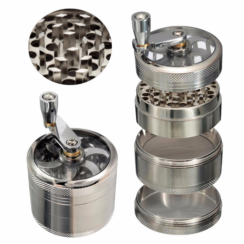 Manual Aluminum Tobacco Grinder Herbal Herb Mill Spice Crusher Smoke Grinder