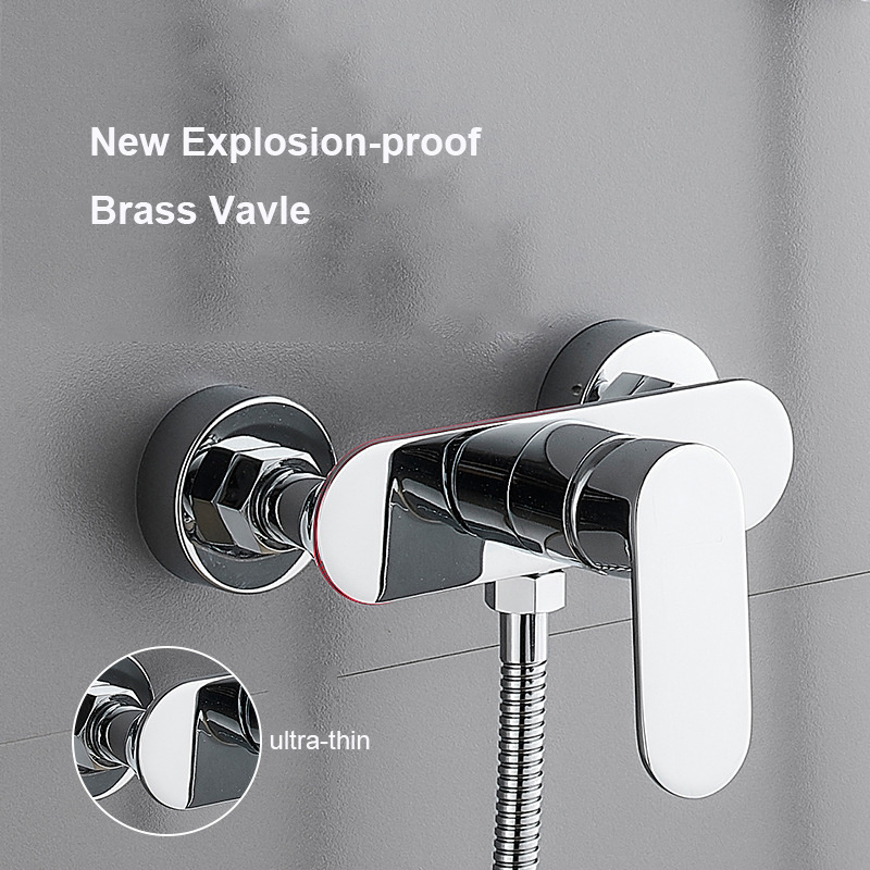 Pexmax Shower Column Set ABS Hand Shower Head Shower Faucet Wall Mount