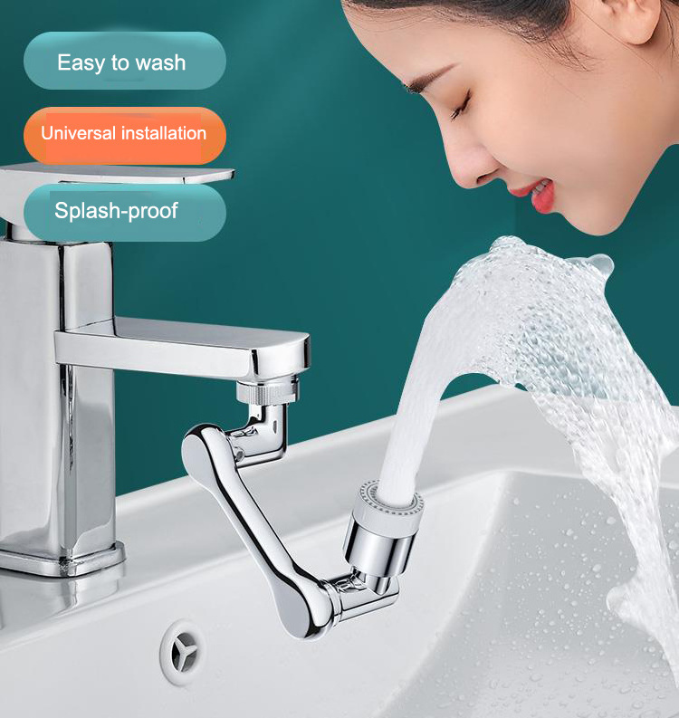 Pexmax Swivel Robotic Arm Swivel Extension Faucet Aerator 1080 Rotating Faucet Extender Aerator Kitchen Faucet Aerator